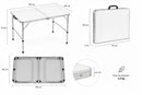 Mesa Dobrável Vira Maleta 90x60cm Portátil com Alça – Camping, Pesca e Praia