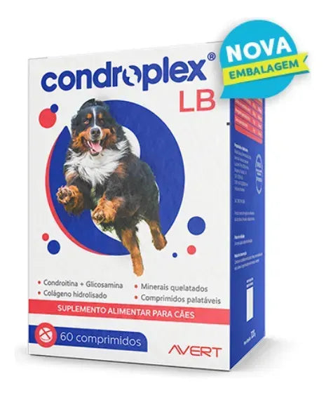 Condroplex LB Suplemento para Cães Grandes e Gigantes – 60 Comprimidos (Avert)