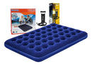 Kit Colchão Inflável Casal Premium 300kg Camping + Bomba Manual Bestway