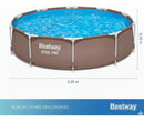 Piscina Estruturada Bestway Prestige 4.678L – 3,05m x 76cm Redonda Marrom Lisa 110V