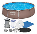 Piscina Estruturada Bestway Prestige 4.678L – 3,05m x 76cm Redonda Marrom Lisa 110V