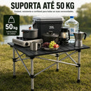 Mesa de Camping Dobrável Portátil em Alumínio + Bolsa de Transporte
