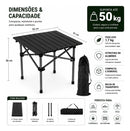 Mesa de Camping Dobrável Portátil em Alumínio + Bolsa de Transporte