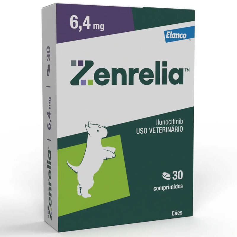 Zenrelia Antialérgico para Dermatite e Coceiras 6,4mg – Cães de 4 a 16kg (Elanco)